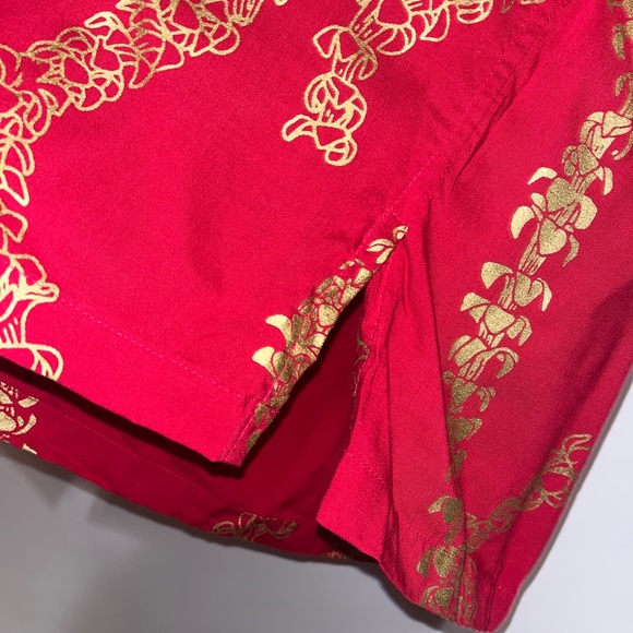 Hawaiian Men's gold Puakenikeni Aloha Shirt size large - Picture 7 of 10